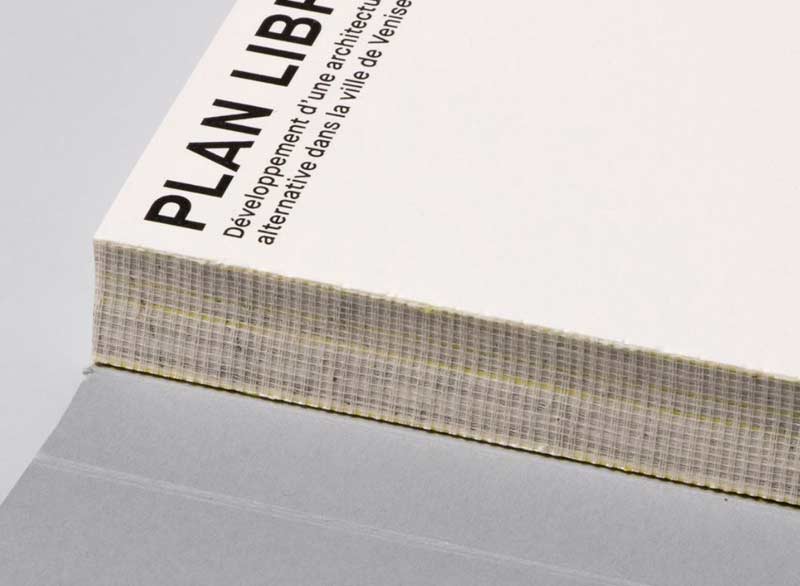 Book spine showing the sewn binding