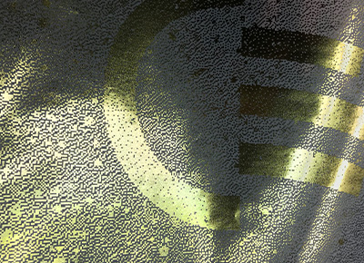 Impression dorée sur papier calque