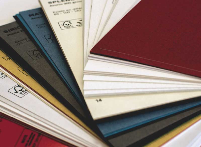 Fan of coloured creative papers